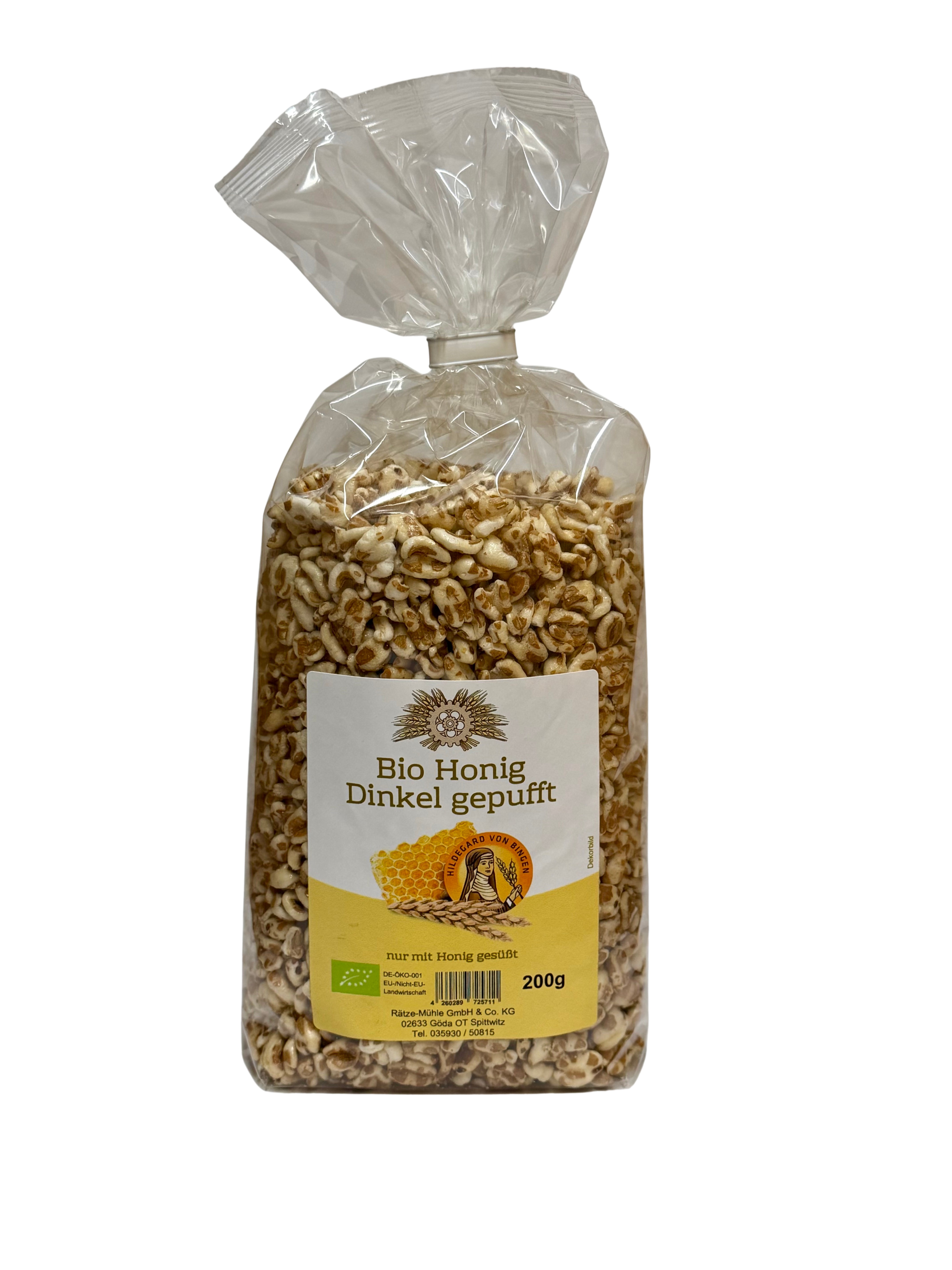 Bio Dinkel gepufft mit Honig