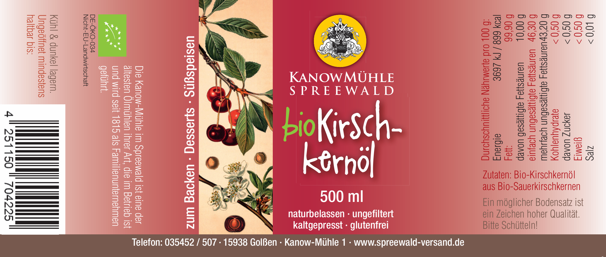 Kirschkernöl (Bio)