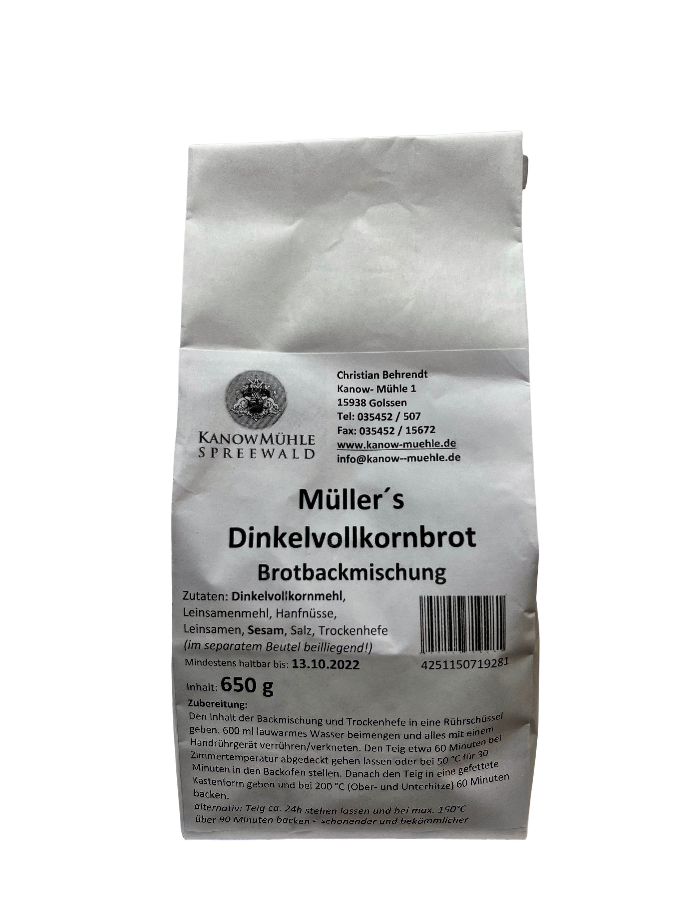 Müller's Dinkelvollkornbrot - Brotbackmischung